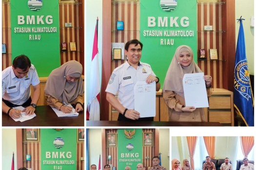 FAKULTAS PERTANIAN UPP KEMBALI MELUASKAN JARINGAN MITRA DENGAN MELAKUKAN KERJASAMA BERSAMA BADAN METEOROLOGI KLIMATOLOGI DAN GEOFISIKA (BMKG) STASIUN KLIMATOLOGI RIAU