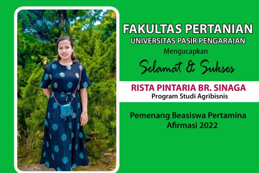 MAHASISWA UPP PROGRAM STUDI AGRIBISNIS LOLOS SEBAGAI PEMENANG BEASISWA PERTAMINA AFIRMASI 2022